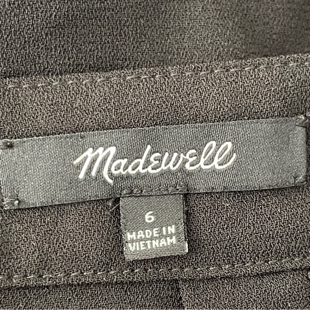 Madewell Jumpsuit Black Wide Leg Sleeveless Tie Back Square Neck Size 6 - Picture 9 of 11